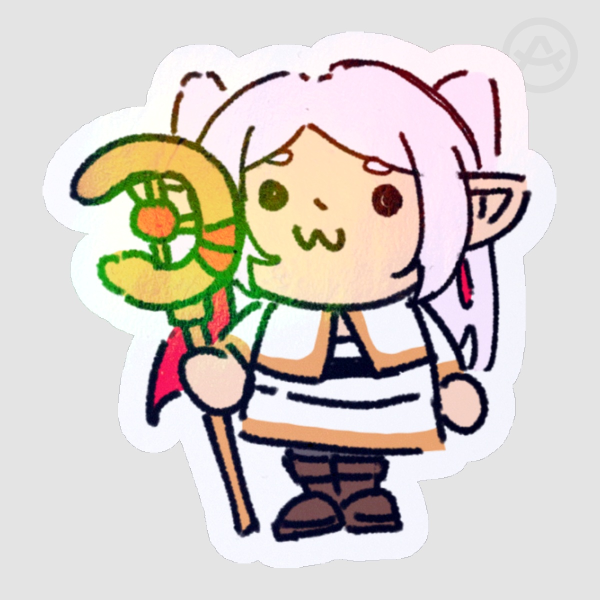 Silly Frieren Die Cut Sticker