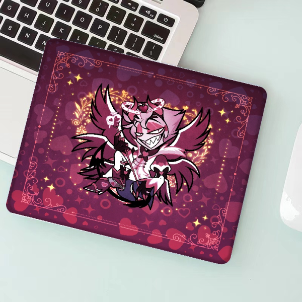Hazbin Hotel Lucifer Heart Love Square Mouse Pad