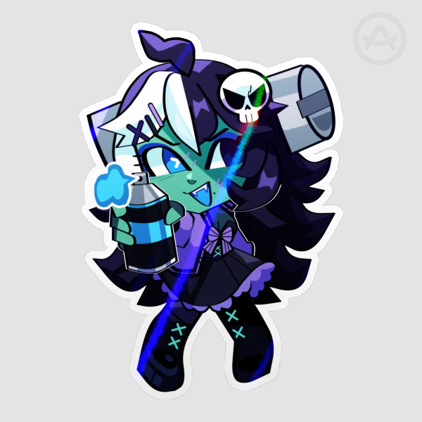 《 STREAMATHON 》TAG! 72cm Holographic Sticker【 PatchworkdMonster 】