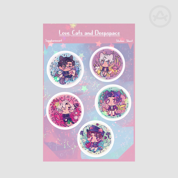 Love and Deepspace Cat Stickers Sheet