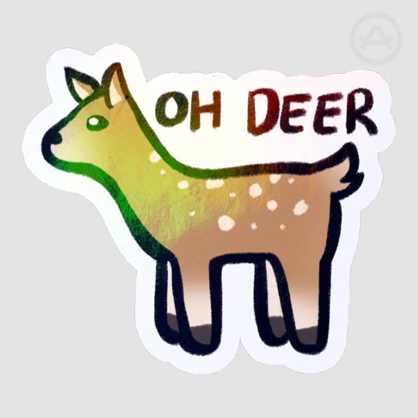Oh Deer Die Cut Sticker