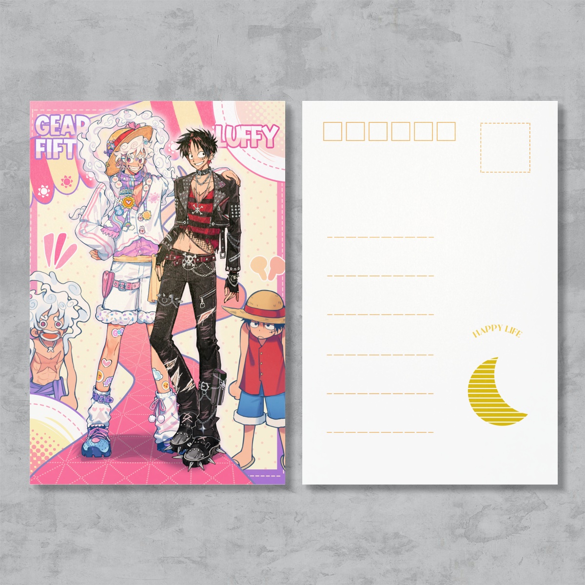 Pastel Luffy n Punk Luffy Postcards