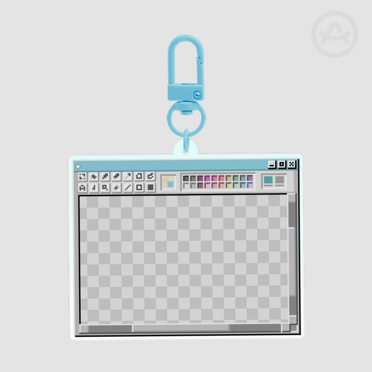 Sleepy Blue Paint Program Acrylic Keychain