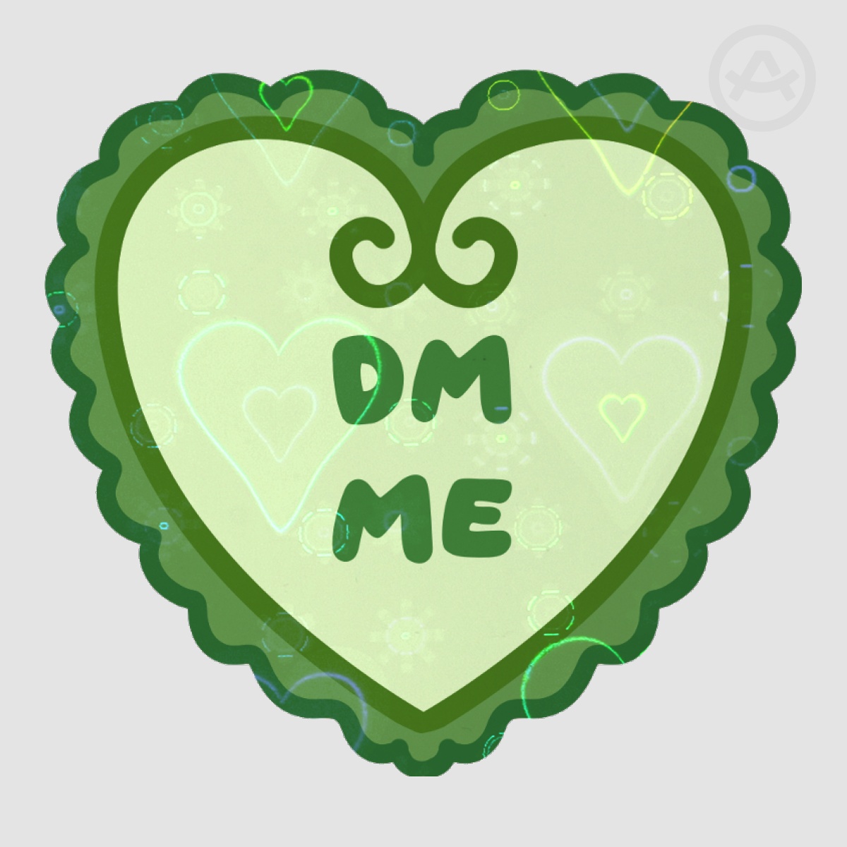 DM ME Heart Candy Stickers