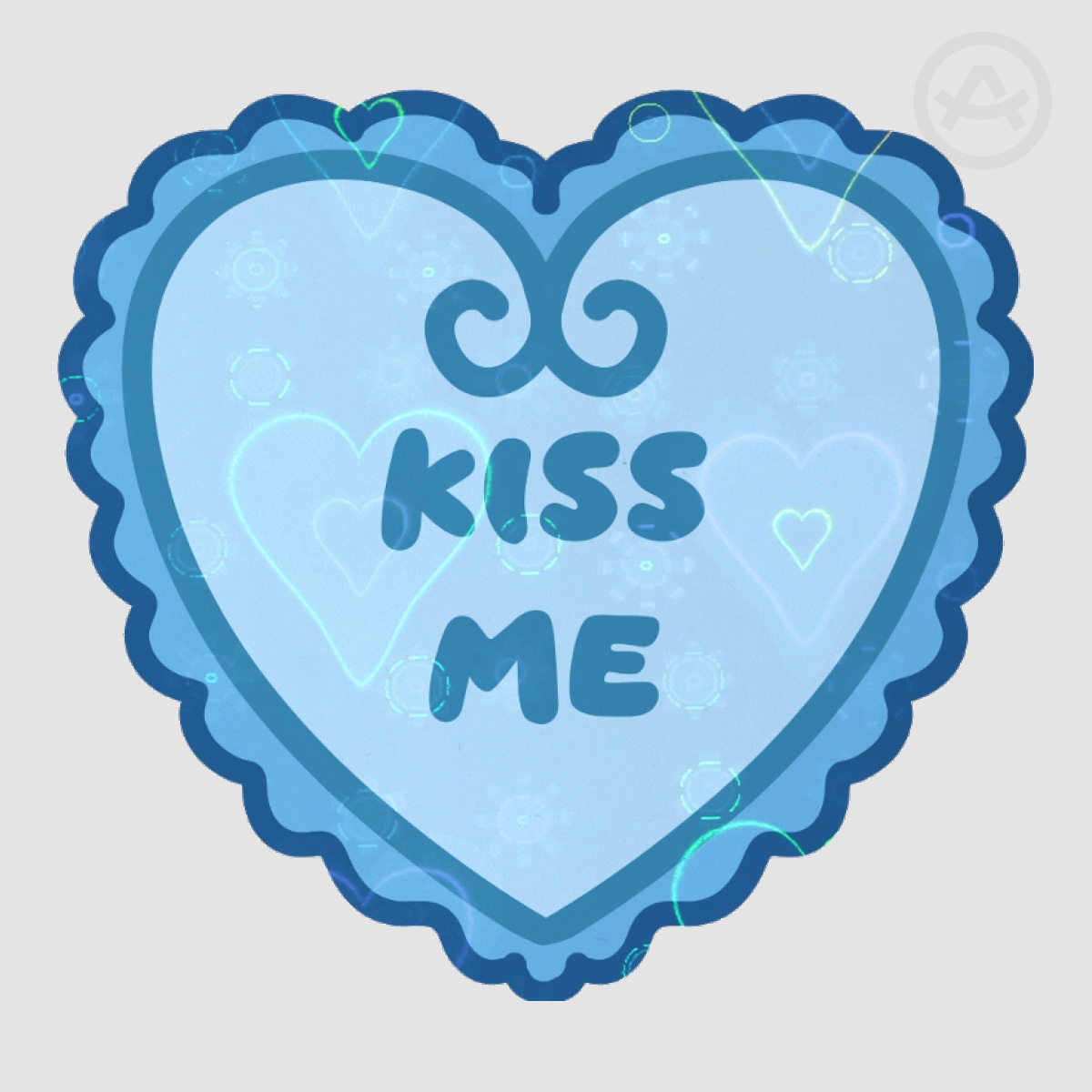 KISS ME Heart Candy Sticker