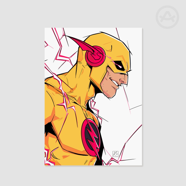 Reverse Flash comic Poster Print