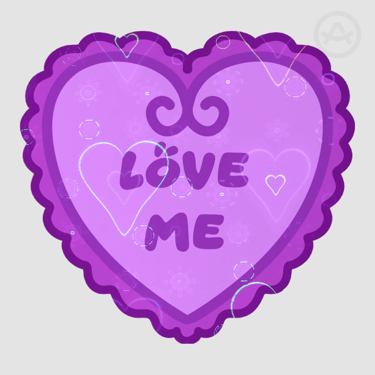 LOVE ME Heart Candy Sticker