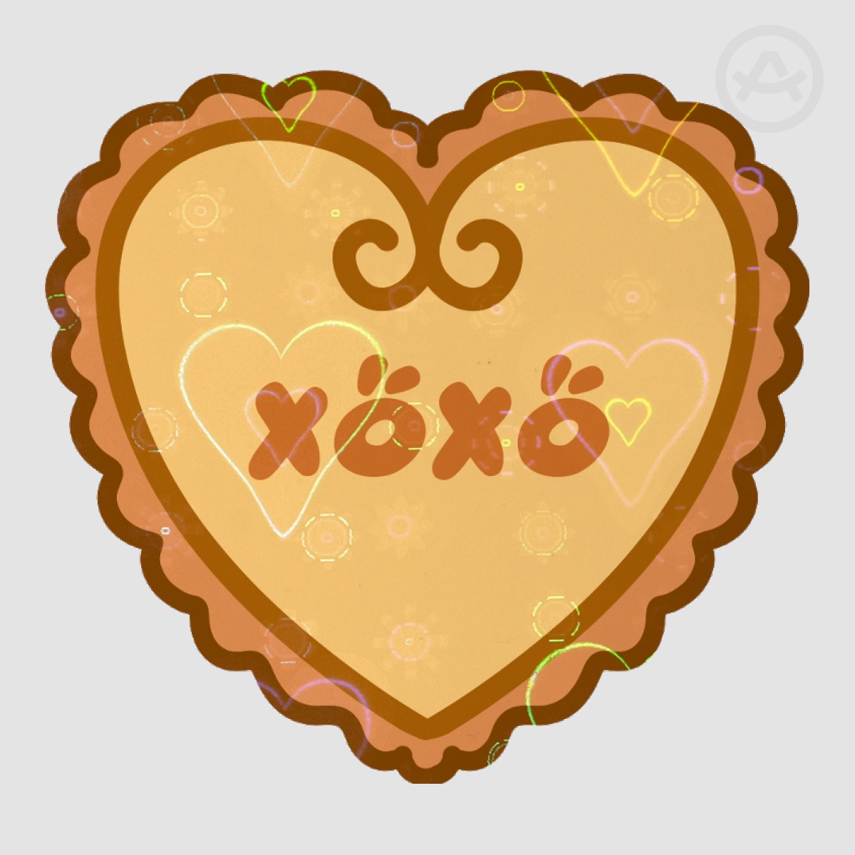 XOXO Heart Candy Sticker