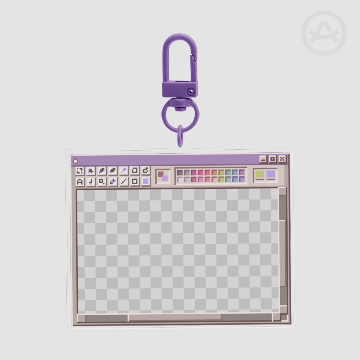 Wisteria Purple Paint Program Acrylic Keychain