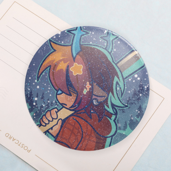 Deltarune Dess Holiday (Fanmade Design) Button Pin