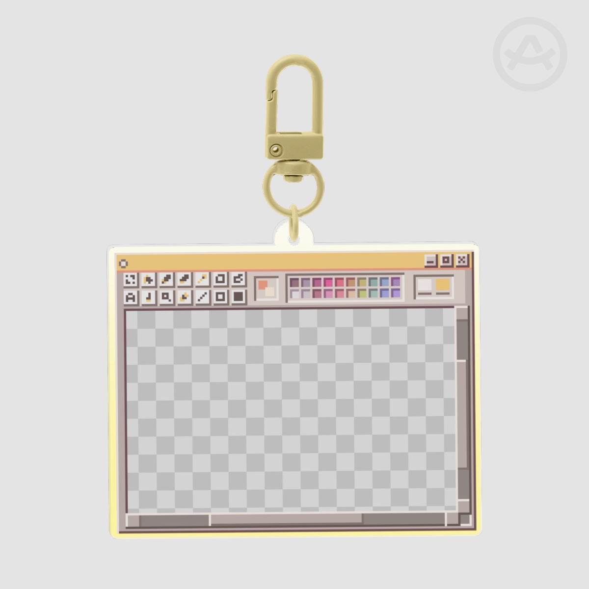 Meringue Yellow Paint Program Acrylic Keychain