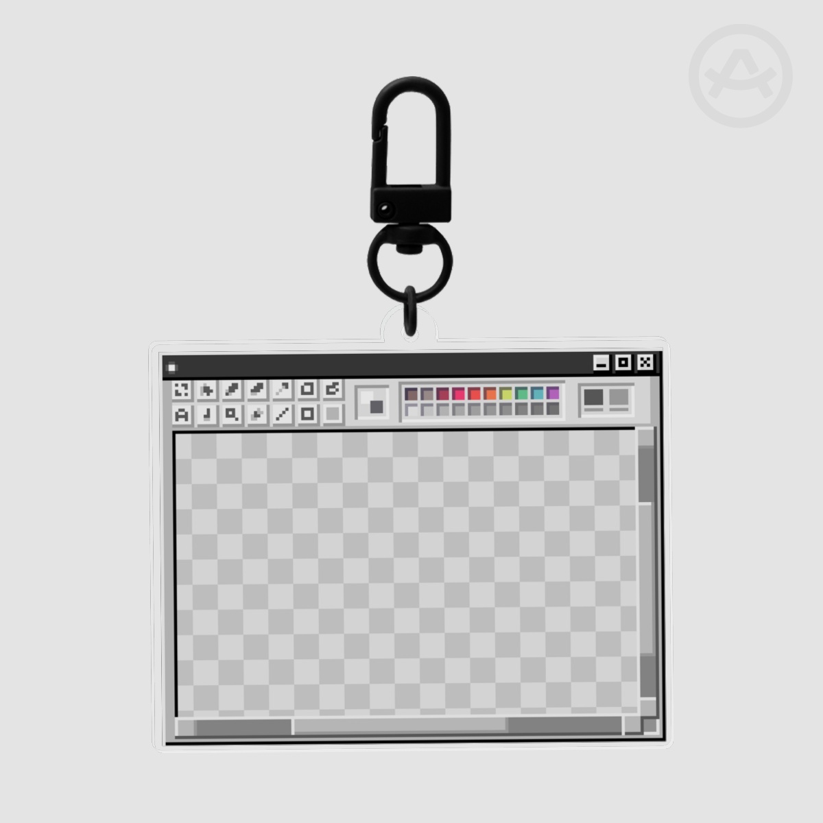 Ink Black Paint Program Acrylic Keychain