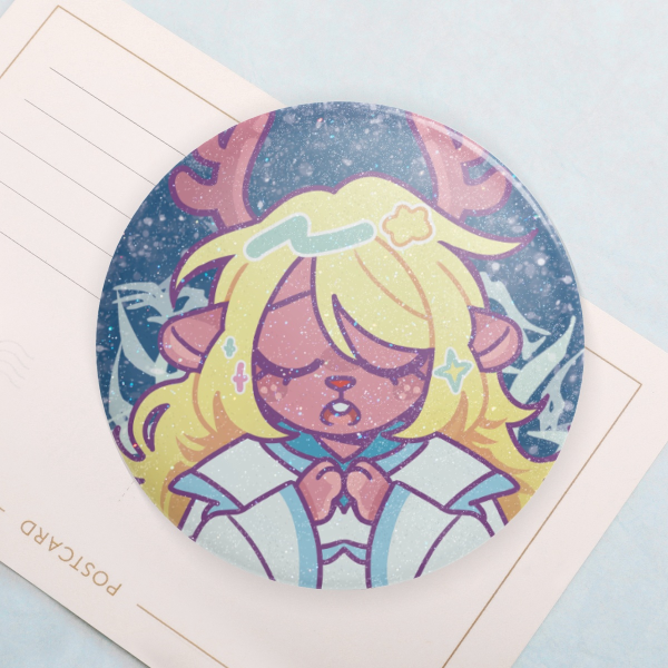 Deltarune Noelle Holiday Button Pin