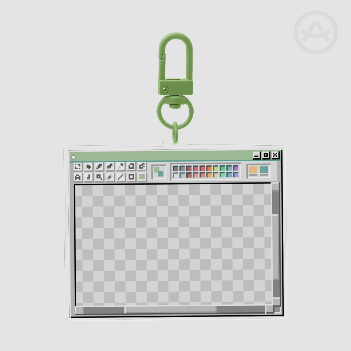 Sage Green Paint Program Acrylic Keychain