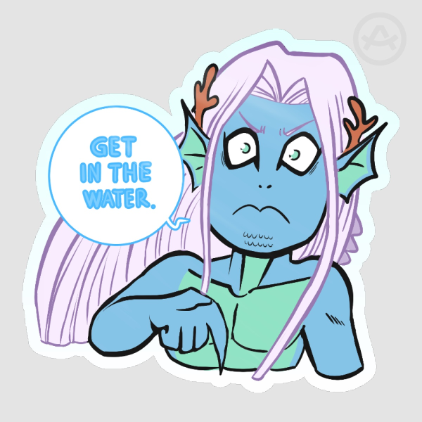 Get in the water - Sticker