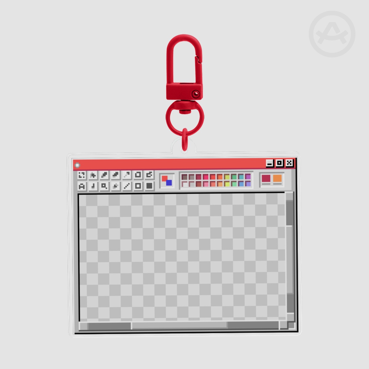 Racing Red Paint Program Acrylic Keychain