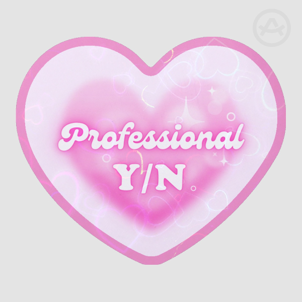 Professional Y/N Holo Heart Sticker