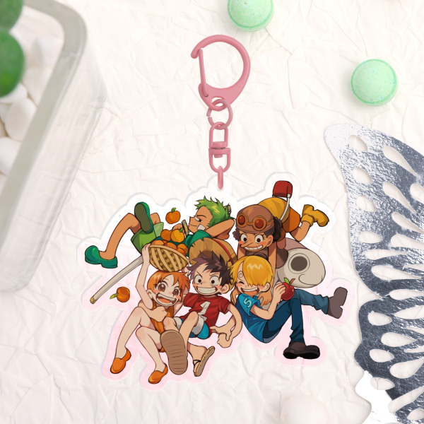 Straw Hat kids 8cm Acrylic Keychain