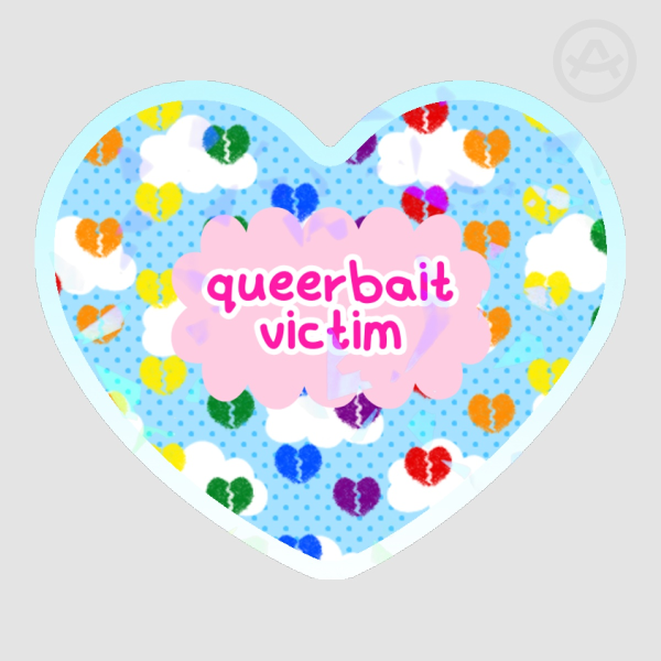 Queerbait Victim Rainbow Glass Holo Sticker