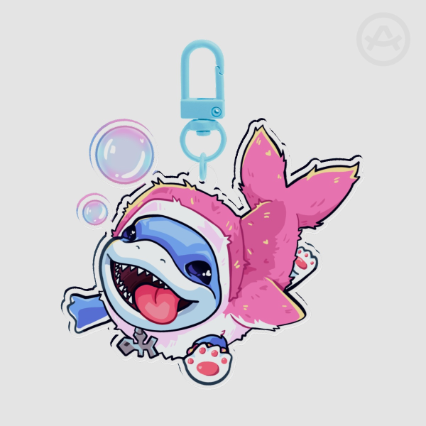 Jeff the Land Shark Keychain