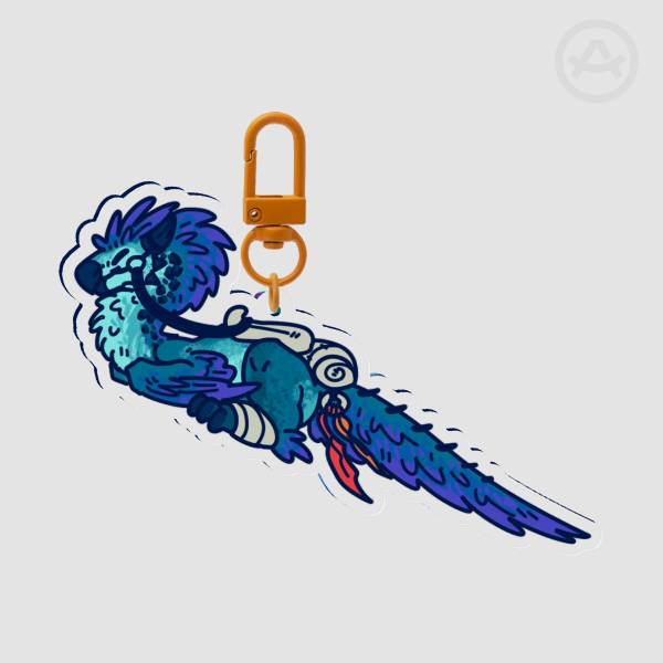 Sleepy Seikret Clear Acrylic Keychain
