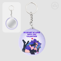 venomousnix Plush Badge Mirror Keychains