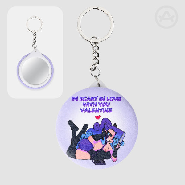 venomousnix Plush Badge Mirror Keychains