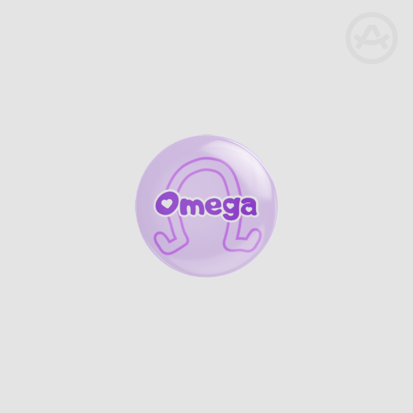 Kawaii Omega Omegaverse Button Pin