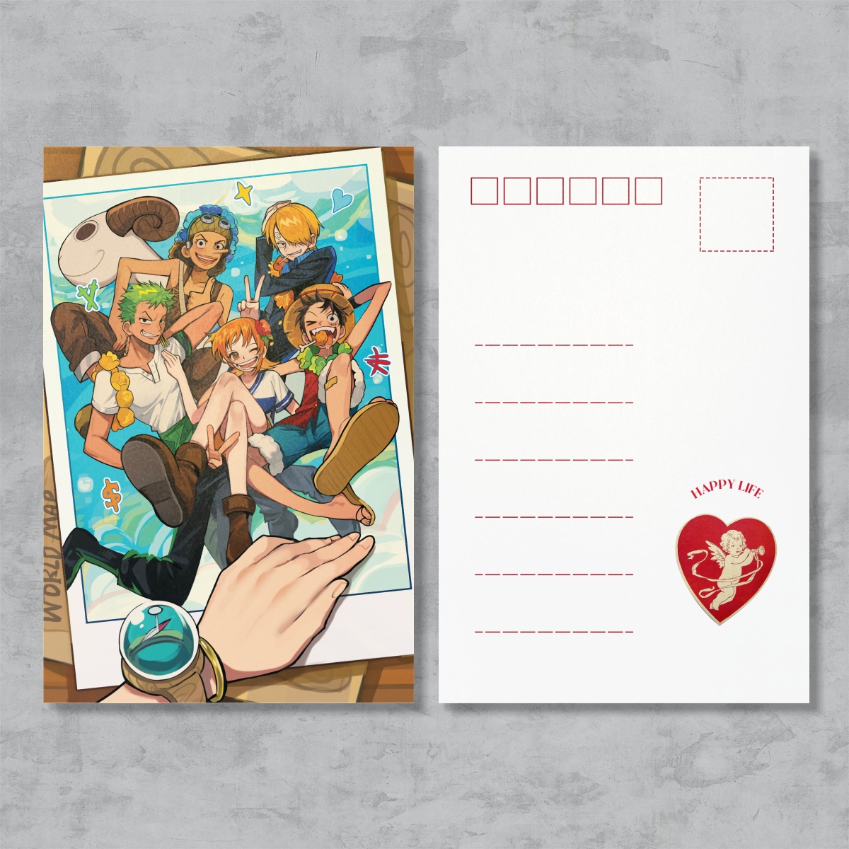 Strawhats map Postcards