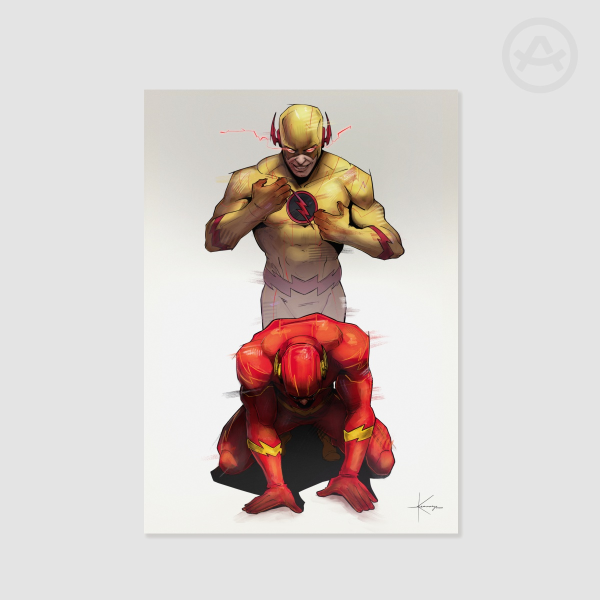 The Flash & Reverse Flash Poster Print