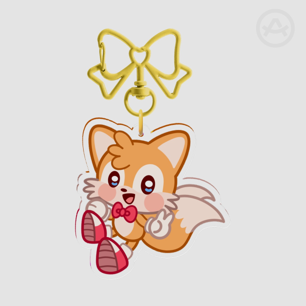 Tails The Fox - Clear Acrylic Keychain