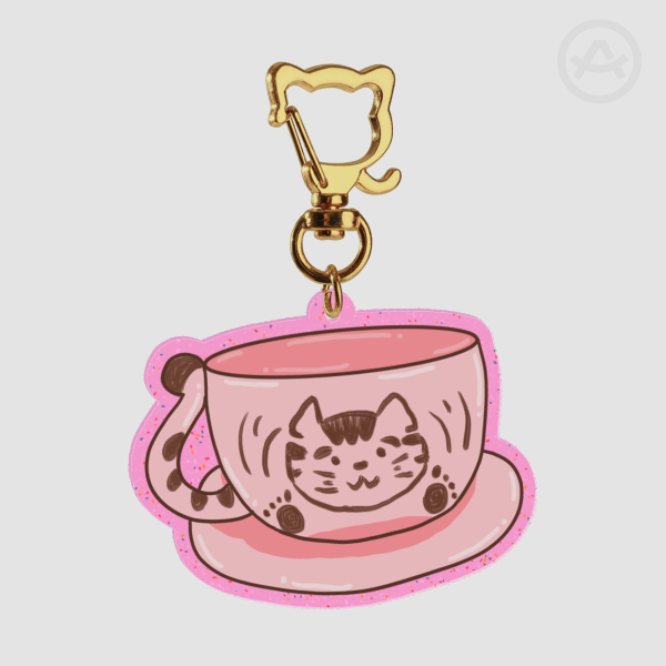 K-ON! Azu-nyan Teacup Glitter Keychain