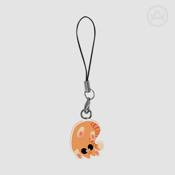 Orange Kitty Phone Charm