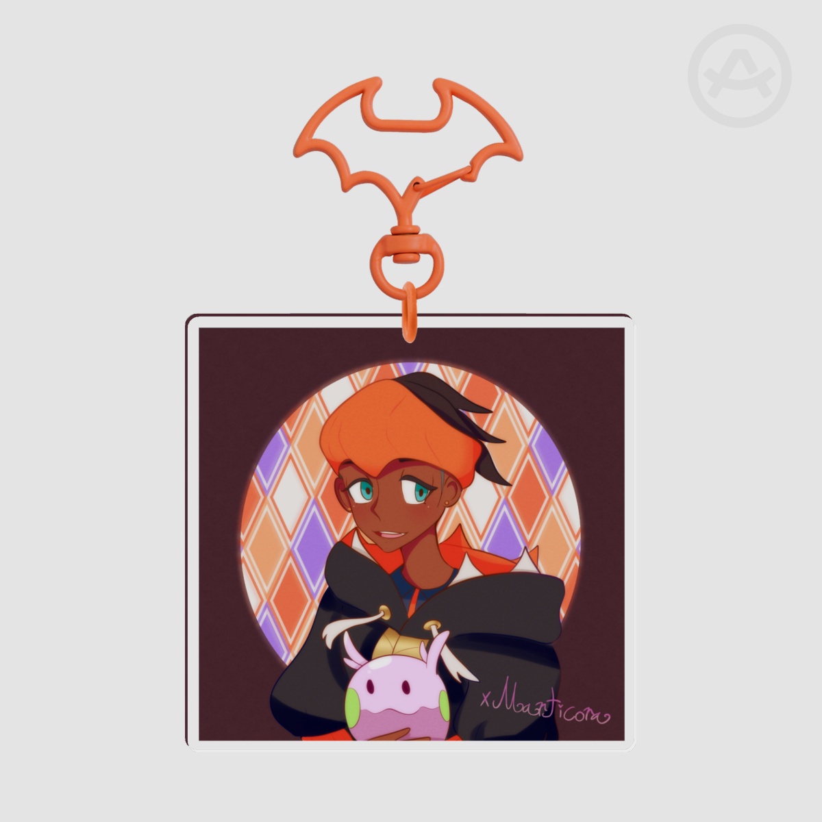 Raihan and Goomy - Pokemon sword and shield keychain