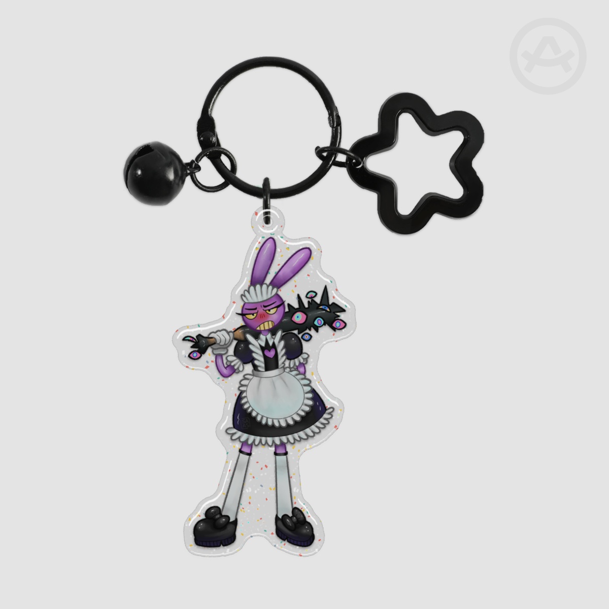 [ The Amazing Digital Circus ] Maid Jax TADC - Epoxy Glitter Acrylic Keychains