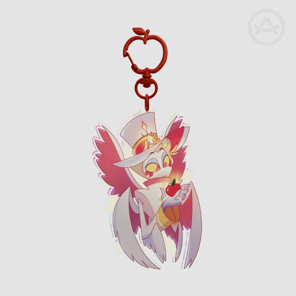 The Fallen Morningstar | Double Sided Lucifer Keychain (Pink)