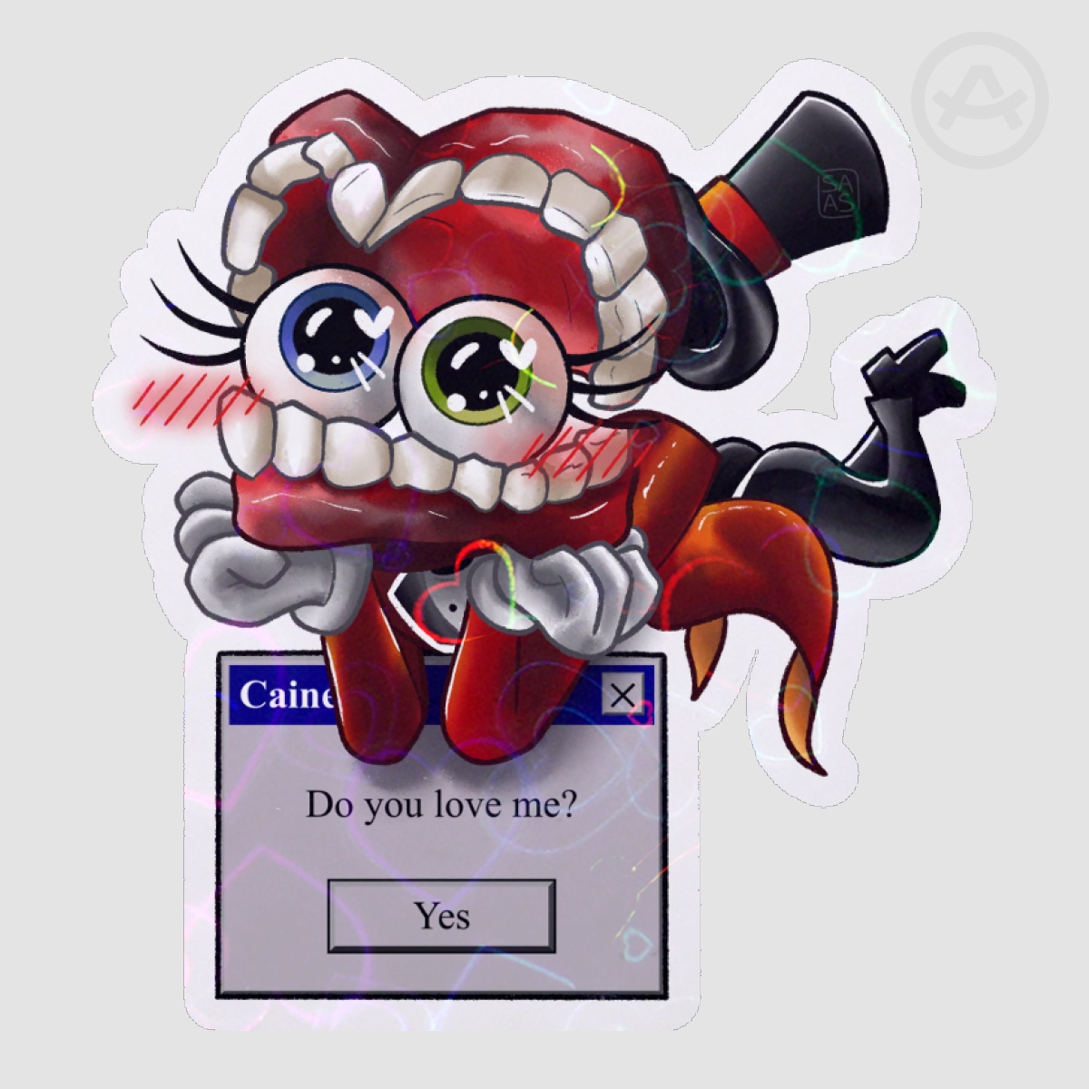 [ The Amazing Digital Circus ] Caine Love TADC - Die Cut Stickers