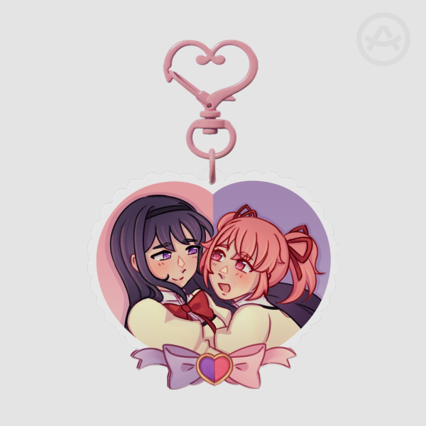 (PMMM) MadoHomu Heart Keychain