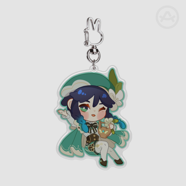 Genshin Impact - Venti epoxy acrylic keychain