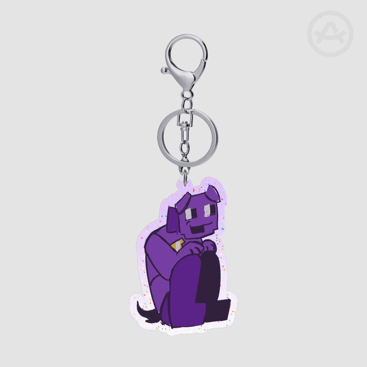 DSaF Dave Miller Dog Glittery Keychain