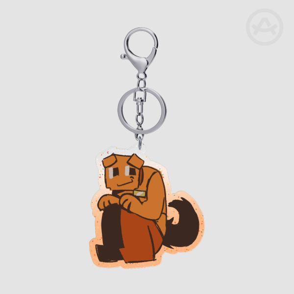 DSaF Jack Kennedy Dog Glittery Keychain