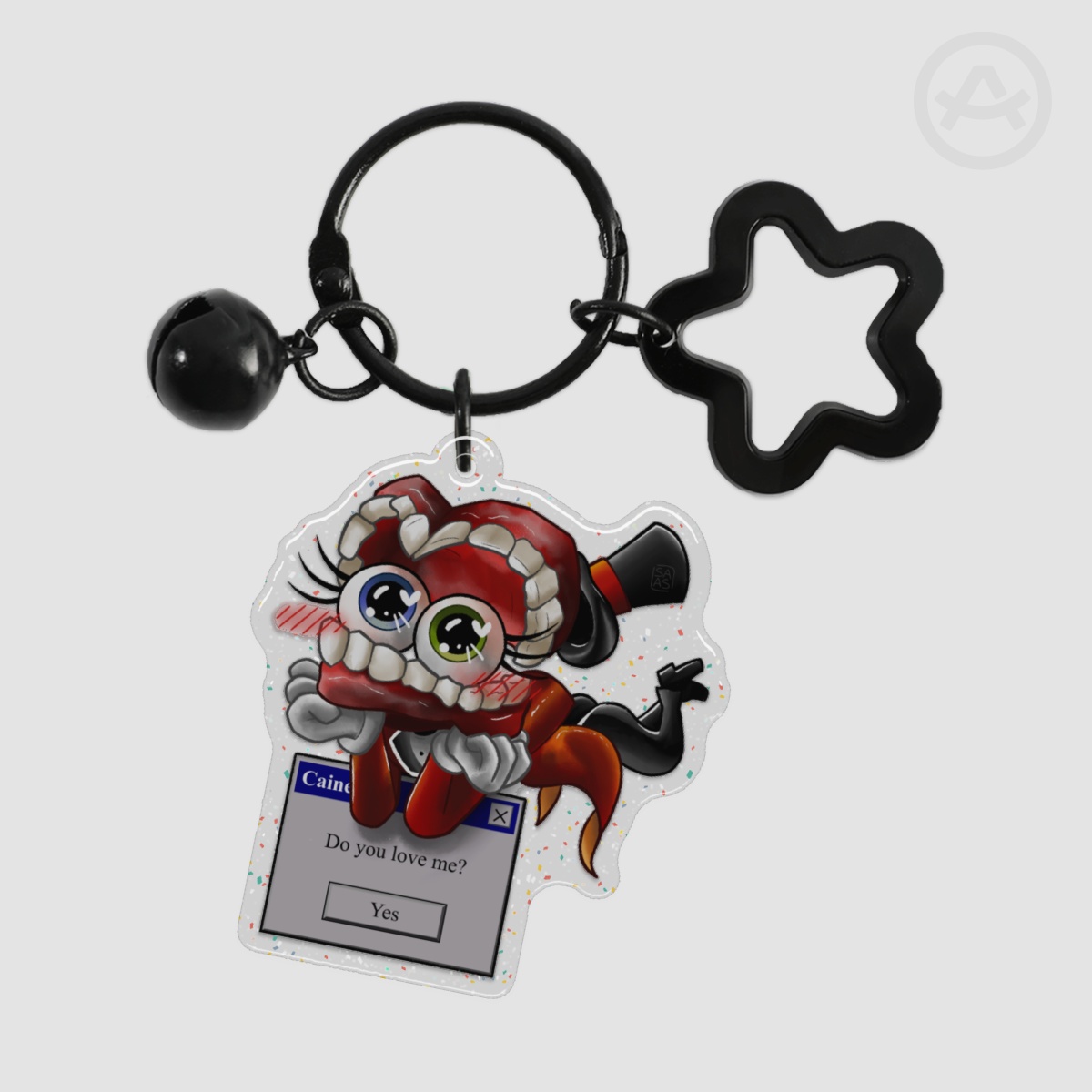 [ The Amazing Digital Circus ] Caine Love TADC - Epoxy Glitter Acrylic Keychains