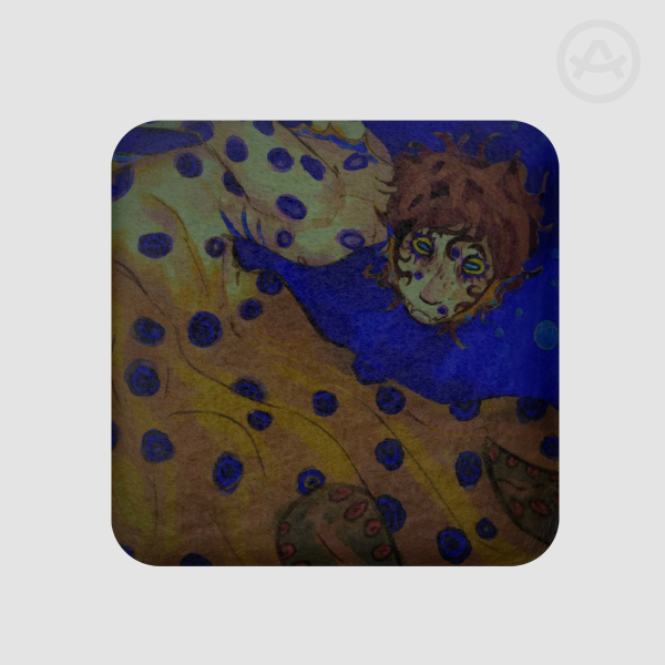 blue ring octopus waterboy squishy pin