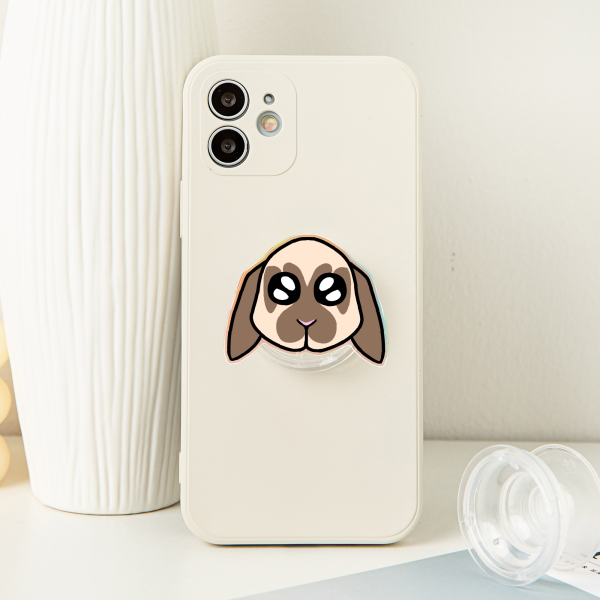 Bunny Acrylic Airbag Phone Holder - 1.96"(50mm), Rainbow