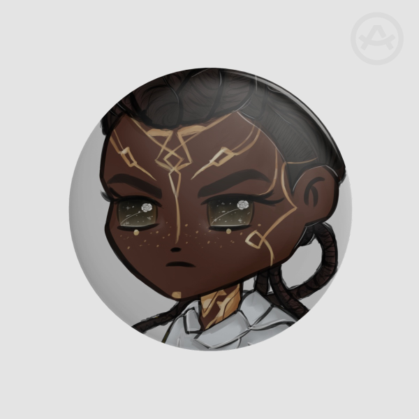 Chibi Mel Medarda Button Pin Badge