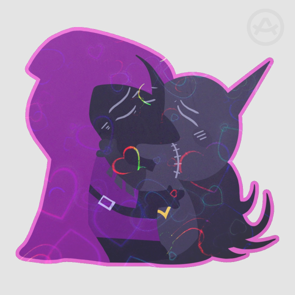 stephcass kiss sticker