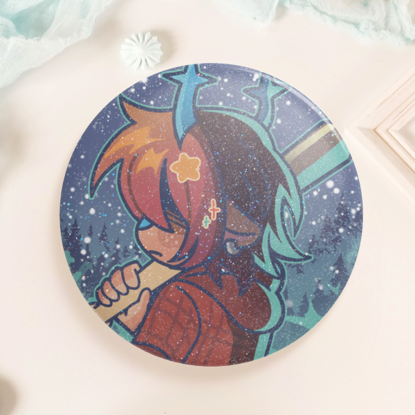 Deltarune Dess Holiday (Fanmade Design) Button Pin