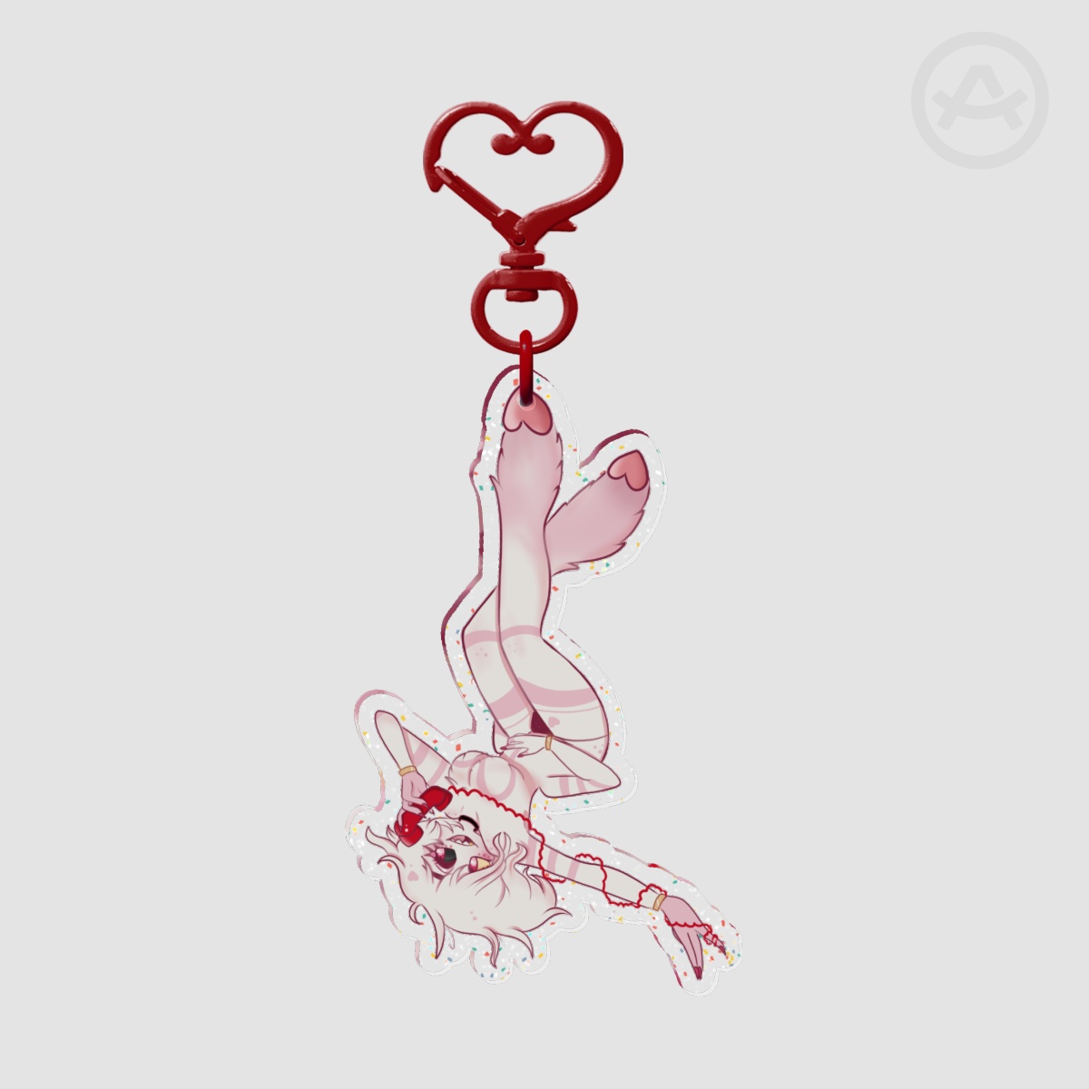 Angel Dust Phone Call acrylic glitter keychain