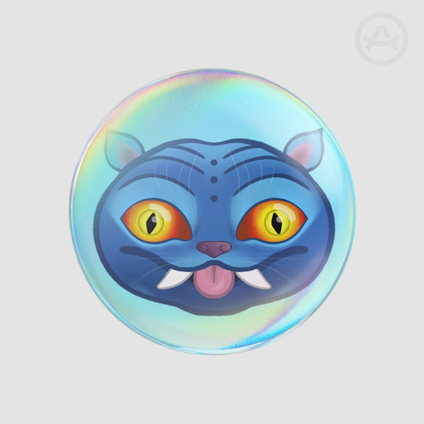 Derpy Tiger Round Badge