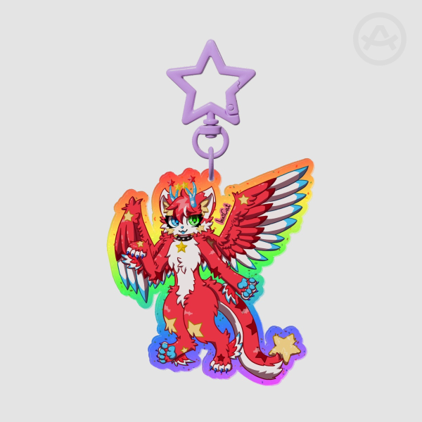 Inx Rainbow Glitter Keychain